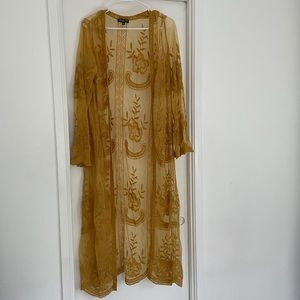 Sheered Lace Maxi Cover Up